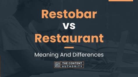 restobar meaning|Restobar vs Restaurant: Meaning And Differences .